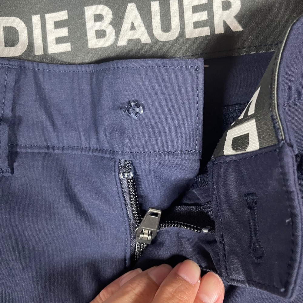 Eddie Bauer Rainier Tech Pants Mens 32x29 Navy Blue Hiking Outdoor Gorpcore Flaw - Picture 3 of 9